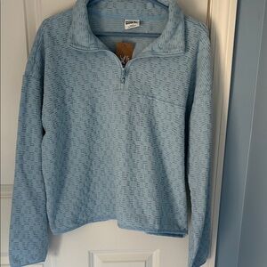 Eddie Bauer CozyLight Quarter-Zip Pullover fleece- Light Blue